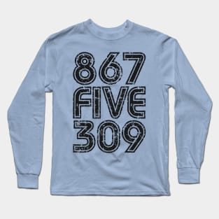 867-5309 - 80's Rock Music Nostalgia Long Sleeve T-Shirt